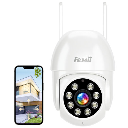 Femii Security Cameras Wireless Outdoor – 2K WiFi Security Camera System, Pan Tilt 360°view